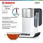 Чайник Bosch TWK8611P Styline, белый, 1.5 л, 2400 Вт, терморегулятор, поддержание температуры, защита от перегрева