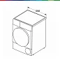 Сушильная машина BOSCH WQB245B0ME, тепловой насос, 9кг, сенсорное управление, IQ Drive, освещение барабана, Smart Dry