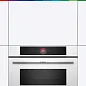 Духовой шкаф с функцией СВЧ Bosch CMG7241W1, компактный, сенсорный дисплей, доводчик двери, 3 стекла, конвекция, 45 л