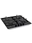 Газовая варочная панель GRESSEL U60V40B000 60 см, чугунные решетки, автоподжиг, эмалированная сталь, цвет черный