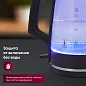 Электрический чайник Gressel GRK-1116, 1.7л, 2200Вт, защита от перегрева, контроллер Strix, подсветка, сетчатый фильтр, термостойкое стекло, черный