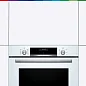 Духовой шкаф Bosch HBG517EW0R, телескопические направляющие, доводчик двери, автопрограммы, эмаль легкой очистки