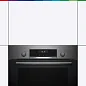 Духовой шкаф Bosch HBJ517SG0R, телескопические направляющие, доводчик двери, термощуп, автопрограммы, тёмно-серый