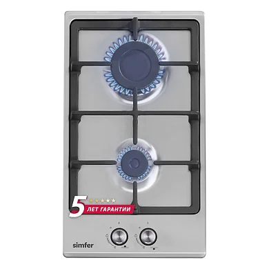 Газовая варочная панель Simfer H30V20M516, с газ-контролем, чугунные решетки, автоподжиг