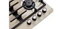 Газовая варочная поверхность Simfer H60H41J570 (газ-контроль, WOK конфорка, чугунные решетки, бежевое стекло)