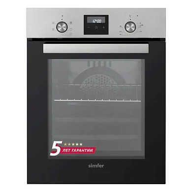 Электрический духовой шкаф Simfer B4EM56555, 5 режимов работы, конвекция, утапливаемые переключатели