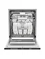 Посудомоечная машина Ardo DBEA14632B2 встраиваемая, 6 программ, 14 комплектов, 2 лотка, половинная загрузка, 60 см.