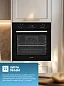 Электрический духовой шкаф Indesit, 6 режимов, гриль, конвекция, таймер, дисплей, очистка паром, метал. направляющие