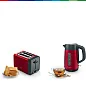 Чайник Bosch TWK4P434, 1.7 л, красный, нержавеющая сталь, мощность 2400 Вт, автоматическое отключение