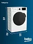 Стиральная машина Beko, инверторный двигатель, 15 программ стирки, управление смартфоном, 6,5кг загрузки