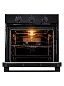 Встраиваемый духовой шкаф GRESSEL U6EB18000 60 см, 82 л, XXL объем, 8 режимов, Конвекция, Двойное стекло, Активное охлаждение корпуса, черный