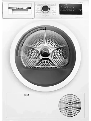 Сушильная машина Bosch, загрузка - 8кг, 12 режимов, конденсационная сушка, белая