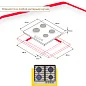 Газовая варочная поверхность Simfer H60H41J570 (газ-контроль, WOK конфорка, чугунные решетки, бежевое стекло)