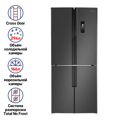 Холодильник с инвертором MAUNFELD MFF182NFSBE