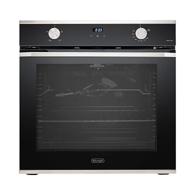 Газовый духовой шкаф NSFG 11 XL RUS, 60 см, черный, конвекция, гриль, хромированные направляющие; эмаль легкой очистки