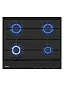 Варочная панель газовая Ardo 60 см, газ-контроль, автоматический электроподжиг, WOK-конфорка, эмалированная сталь
