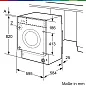 Встраиваемая стирально-сушильная машина Bosch Serie 6 WKD28543EU, стирка 7 кг, сушка 4 кг, программ - 15, 1400 об/мин