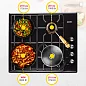 Газовая варочная поверхность Simfer H60Q41B571, WOK-конфорка, газ-контроль