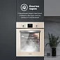 Электрический духовой шкаф Simfer B4EJ59070 (9 режимов работы, гриль, таймер, турбо-конвекция, бежевое стекло)