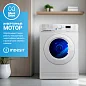 Узкая стиральная машина автомат Indesit, 5 кг, 16 программ, инвертор, обработка паром, экспресс-стирка 30 мин