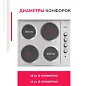 Электрическая варочная панель Simfer H60E04M011, нержавеющая сталь, 4 конфорки