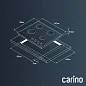 Комплект бытовой техники CARINO 6B16001B570 (духовой шкаф и газовая варочная панель 60 см)