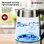 Электрический умный чайник Gressel GRK-1106 с регулировкой температуры, стеклянный с подсветкой, 1,7л, STRIX-контроллер