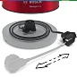 Чайник Bosch TWK4P434, 1.7 л, красный, нержавеющая сталь, мощность 2400 Вт, автоматическое отключение