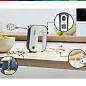 Ручной смеситель Bosch Styline MFQ49700, 5 уровней, 2 венчика из нержавеющей стали и крюка для теста, спиральный кабель, стержень для смешивания из нержавеющей стали, 850 Вт, белый/темно-серебристый