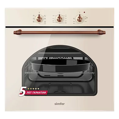 Электрический духовой шкаф Simfer B6EO18017, 7 режимов, гриль, конвекция