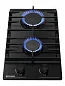 Газовая варочная панель Gressel U30H20S088, стеклянная поверхность, чугунные решётки, 30 см, автоподжиг