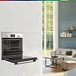 Духовой шкаф Bosch HBF113BR0Q, 66 л, дисплей, гриль, конвекция, серебристый