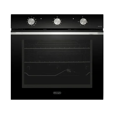 Электрический духовой шкаф Delonghi NSM 7 NL RF RUS, конвекция, гриль, 3 стекла, черный