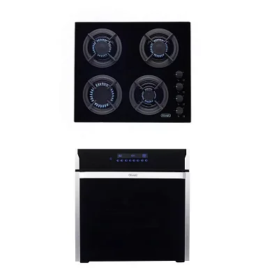Комплект встраиваемой бытовой техники DeLonghi G015E005, варочная панель и духовой шкаф