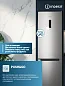 Холодильник с морозильником Indesit, Total No Frost, быстрая заморозка, 325л, серебристый