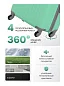 KfK-02-XS Чемодан пластиковый бирюзовый KFK размер XS