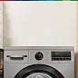 Стиральная машина Bosch WLS2846SME Slim, 8 кг, 1400 оборотов, узкая (47 см), очистка барабана, дозагрузка белья, серая