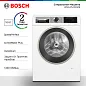 Стиральная машина Bosch WGA25400ME, 10 кг, инверторный двигатель, автовзвешивание, легкая глажка, дозагрузка белья