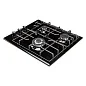 Газовая варочная поверхность Simfer H45V35B571 (решетки LAMA, газ-контроль, WOK-конфорка, черная)
