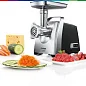 Мясорубка электрическая Bosch MFW68680, 2200 Вт, 4.3 кг/мин, корпус - пластик, реверс, черный/серый