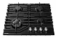 Газовая варочная панель GRESSEL U60V41B011 60 см, эмалированная сталь, WOK-конфорка, автоматический розжиг, газ-контроль, чугунные решетки