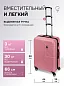 Чемодан на колесах ABS пластик, средний М, розовый DPKP-08-M
