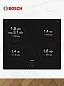 Индукционная варочная панель Bosch, 60 см, стеклокерамика, 4600 Вт, черный