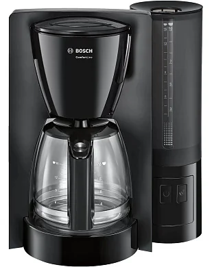 Кофеварка капельная ComfortLine Bosch TKA6A043, контроль крепости кофе, 1250 мл, черная