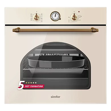 Электрический духовой шкаф Simfer B6EO77017, 9 режимов, гриль, конвекция