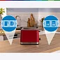 Тостер Bosch TAT4M224, красный, функция автоматического центрирования, съемный поддон для крошек