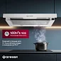 Встраиваемая вытяжка Gressel RGR7761W 60 см (телескопическая), LED подсветка, 2 скорости, режим рециркуляции, механическое управление, белая