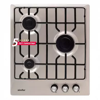 Газовая варочная панель Simfer H45V30M471, решетки LAMA, автоподжиг
