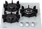 Газовая варочная поверхность Simfer H45N35W571 (газ-контроль, WOK конфорка, белое стекло)