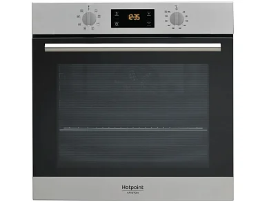 Встраиваемый электрический духовой шкаф Hotpoint 66 л, откидной гриль, 6 режимов, очистка паром, двойное стекло